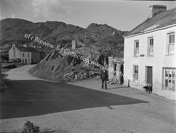 VILLAGE SHOWING ABANDONED COPPER MINE